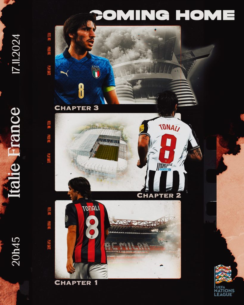 Design pour le joueur de foot, Sandro Tonali