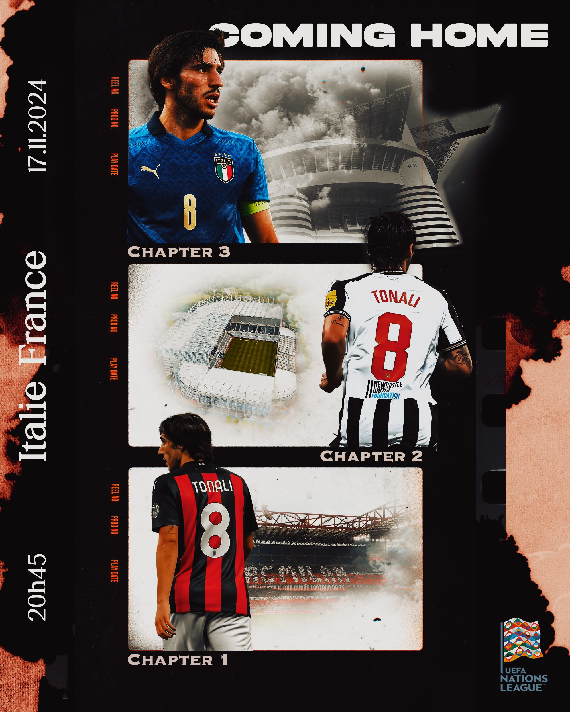 Design pour le joueur de foot, Sandro Tonali