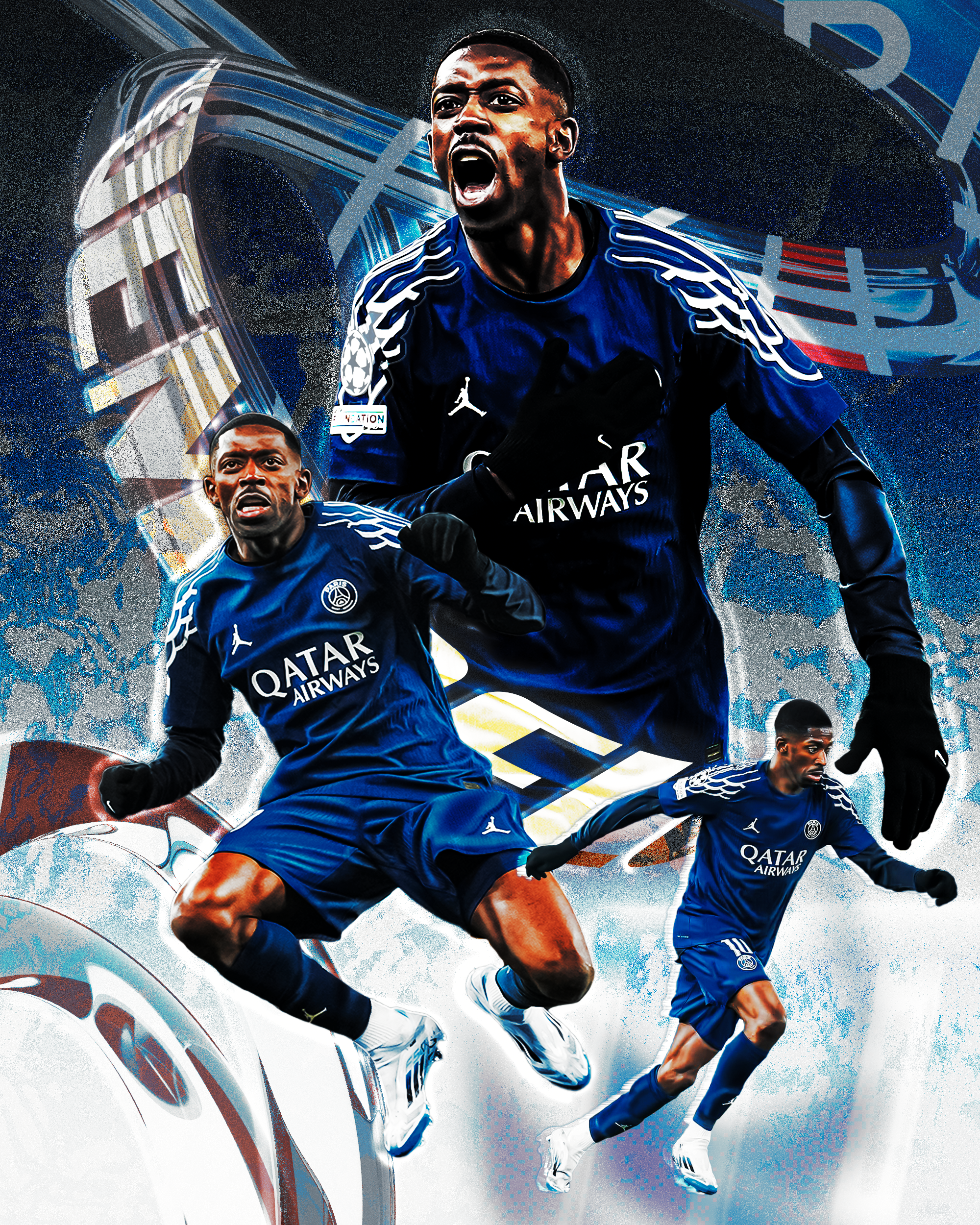 Design pour le joueur de foot du PSG, Ousmane Dembele